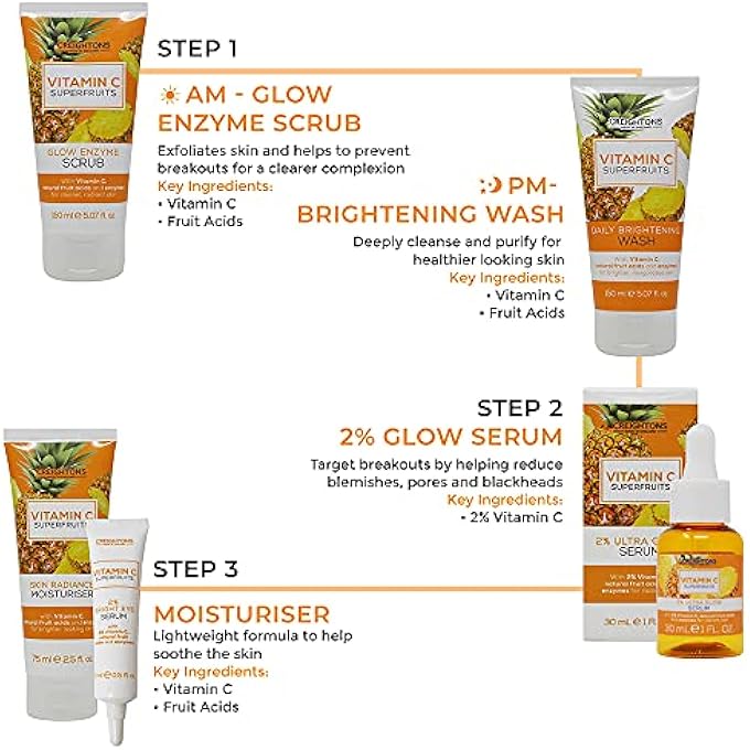 CREIGHTONS DAILY BRIGHTENING WASH (150 ML) - A REFRESHING AND INVIGORATING DAILY FACIAL WASH WITH VITAMIN C, NATURAL FRUIT ACIDS & ENZYMES TO ENHANCE SKIN NATURAL RADIANCE CREAM - Image 4